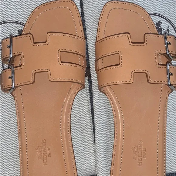 Hermès Oran remake calfskin women mules 36.5/7